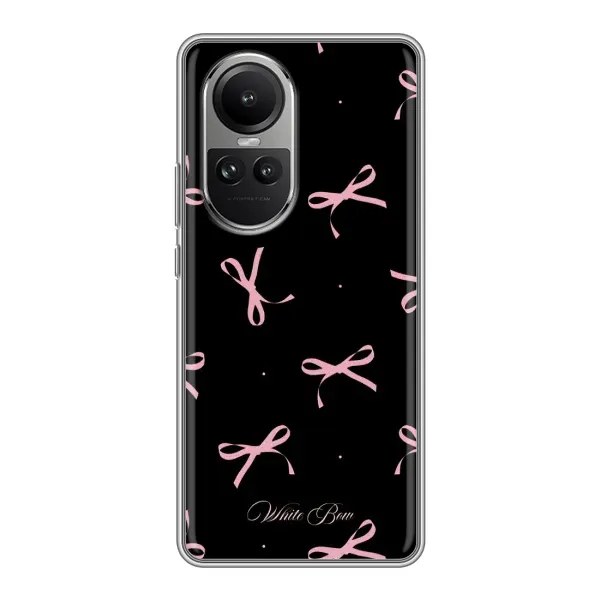 Чехол с принтом «Банты на черном» для OPPO Reno 10