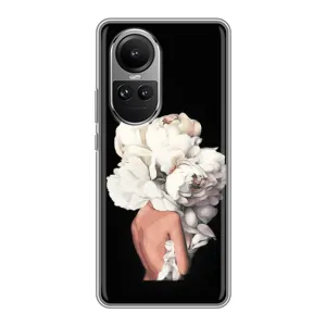 Чехлы (ART) Цветы на Oppo Reno 10 (VPrint) (Білі квіти)