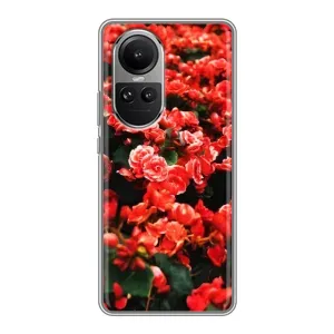 Чохли з квітами для Oppo Reno 10 (VPrint) (Квіти червоні)