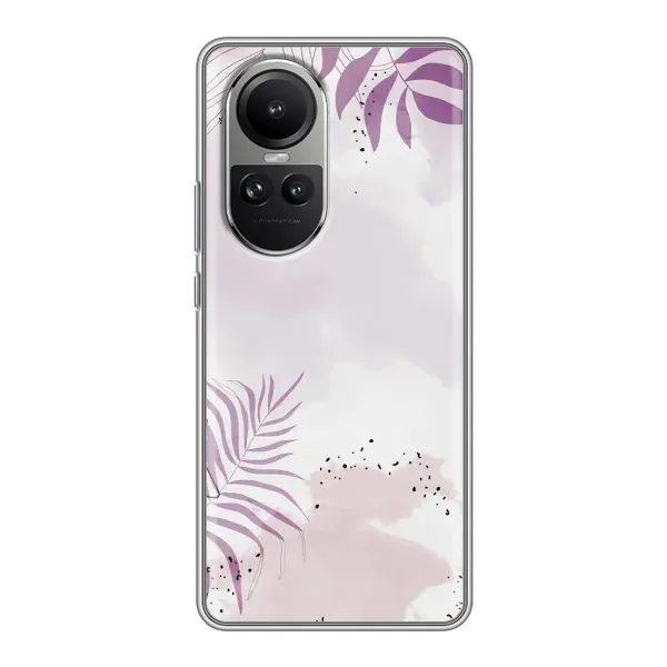 Чохол з принтом «Фіолетове листя» для OPPO Reno 10