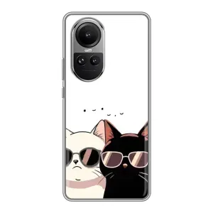 Чехол с принтом «Коты в очках» для OPPO Reno 10