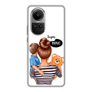 Чохол з друком для Oppo Reno 10 - (Мама з дитинкою) (AlphaPrint) (Мама з синочком)