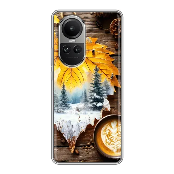 Чехол с принтом «Осенне-зимний кофе» для OPPO Reno 10 Чехол с принтом «Осенне-зимний кофе» для OPPO Reno 10