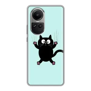 Чехол с принтом «Падающий кот» для OPPO Reno 10