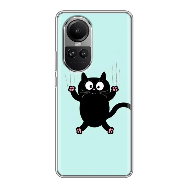 Чехол с принтом «Падающий кот» для OPPO Reno 10