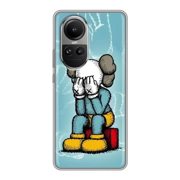 Чехол с принтом «Плач Bearbrick» для OPPO Reno 10