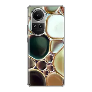 Мраморный чехол на Oppo Reno 10 (VPrint) (Радужный Мрамор)