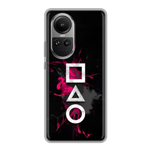 Чохол з принтом «Символи Гра кальмара» для OPPO Reno 10