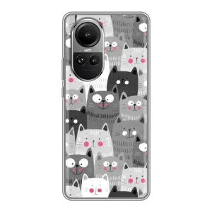 Чохли з Котиками для Oppo Reno 10 (VPrint) (Мальовані котики)
