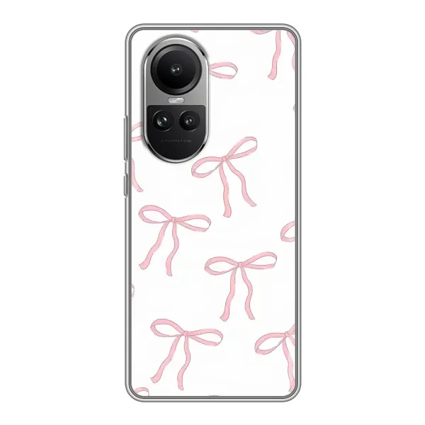 Чехол с принтом «Розовые бантики» для OPPO Reno 10