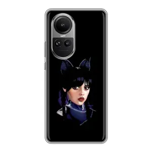 Чохли Венсдей на Oppo Reno 10 Уенсдей (AlphaPrint) (серйозна Венздей)