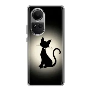 Чехол с принтом «Силуэт котика» для OPPO Reno 10