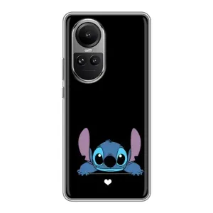 Чохол з принтом Стіч на OPPO Reno 10 (Стіч на чорному)