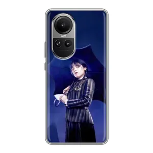 Чохли Венсдей на Oppo Reno 10 Уенсдей (AlphaPrint) (Венздей з парасолькою)