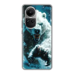 Чехол с картинкой «Хищники» для Oppo Reno 10 (Полярный медведь)