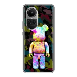 Чехол с принтом «Яркий Bearbrick» для OPPO Reno 10