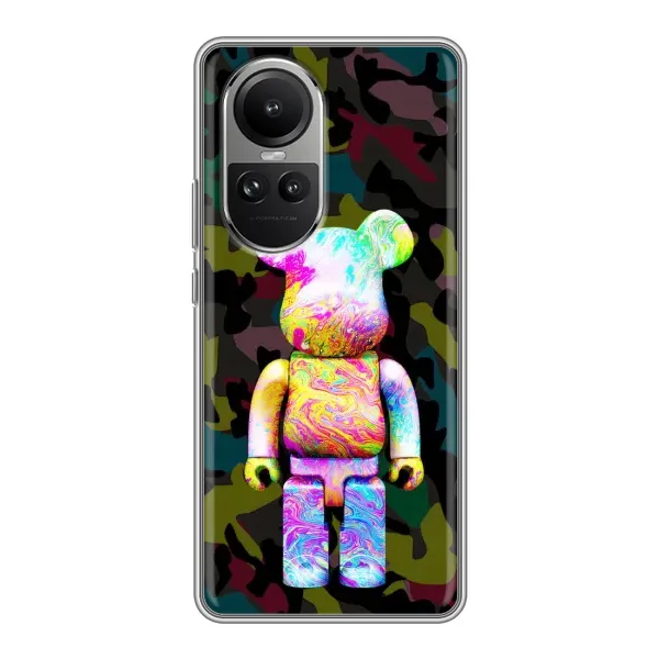 Чехол с принтом «Яркий Bearbrick» для OPPO Reno 10