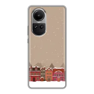 Новогодние, Праздничные Чехлы для Oppo Reno 10 - 2024 год (Зимний город)