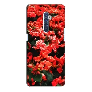 Чехлы с Цветами для Oppo Reno 2 (VPrint) (Цветы красные)