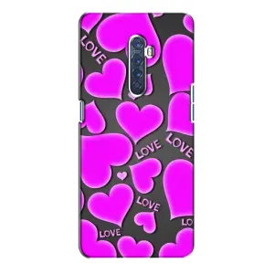 Чехлы для любимой на Оппо Рено 2 (VPrint) (Pink hearts)