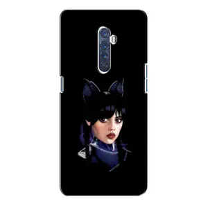 Чехлы Венсдей на Oppo Reno 2 Уэнсдей (AlphaPrint) (серьезная Уэнздей)