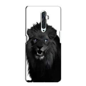 Чохли з картинкою животних Oppo Reno 2Z (Чорний ЛЕВ)