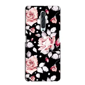 Чохли з квітами для Oppo Reno 2Z (VPrint) (Квіти на чорному)
