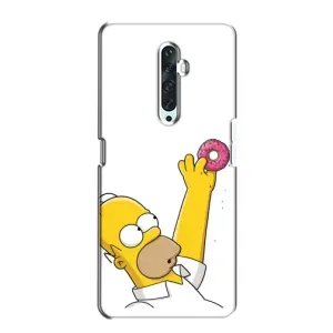 Чехол с Симпсонами для Oppo Reno 2Z (VPrint) (Гомер с пончиком)