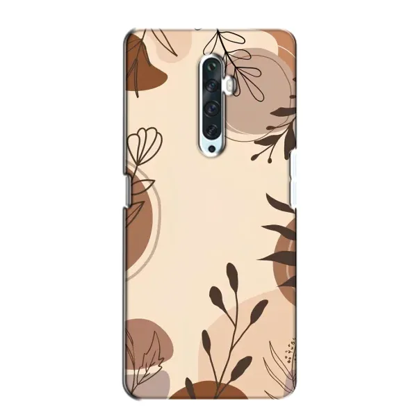 Чехол с принтом «Коричневые цветы» для OPPO Reno 2Z Чехол с принтом «Коричневые цветы» для OPPO Reno 2Z