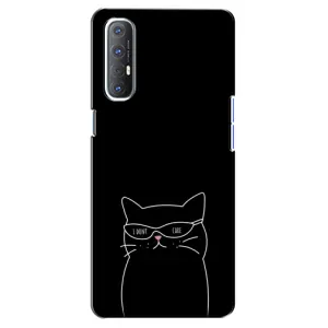 Чохол з малюнком кіт на Oppo Reno 3 Pro (Байдужий кіт)