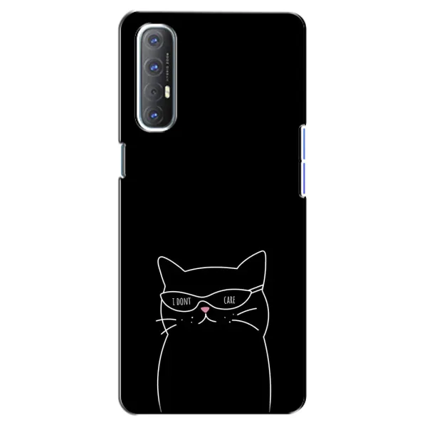 Чохол з принтом «Байдужий кіт» для OPPO Reno 3 Pro
