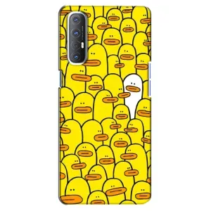 Чохол з принтом для OPPO Reno 3 Pro - (Прикольні) (AlphaPrint) (Біла уточка)