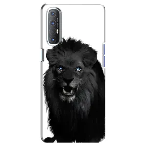 Чохли з картинкою животних Oppo Reno 3 Pro (Чорний ЛЕВ)