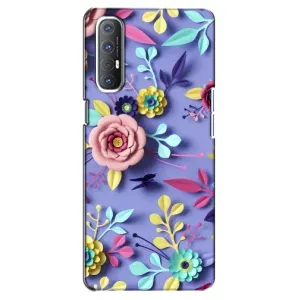 Чохли з квітами для Oppo Reno 3 Pro (VPrint) (Дизайн квітів)