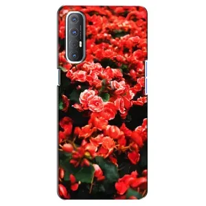 Чохли з квітами для Oppo Reno 3 Pro (VPrint) (Квіти червоні)