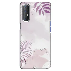 Чохол з квітковим принтом на OPPO Reno 3 Pro (Фіолетове листя)