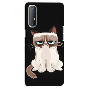 Чохол з принтом для Oppo Reno 3 Pro (AlphaPrint) Модні коти (Сумний кіт)