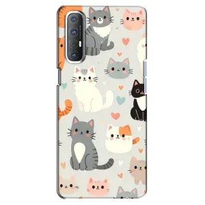 Чохол з малюнком кіт на Oppo Reno 3 Pro (Колаж котів)