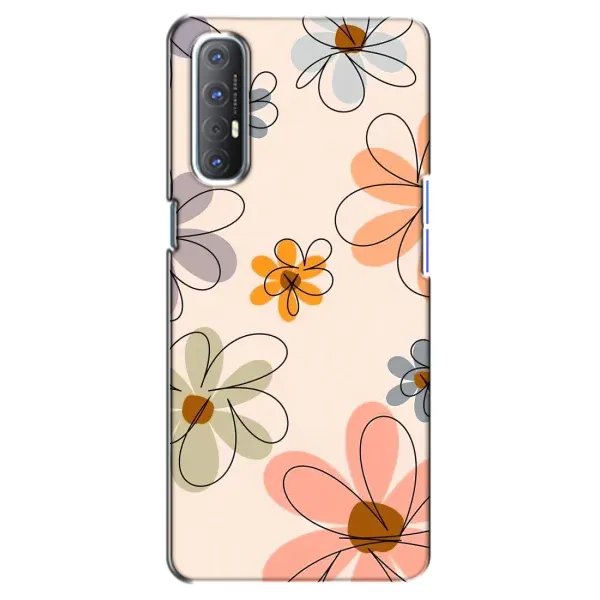 Чохол з принтом «Кольорові квіти» для OPPO Reno 3 Pro