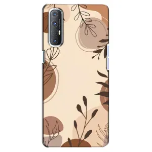 Чохол з квітковим принтом на OPPO Reno 3 Pro (Коричневі квіти)