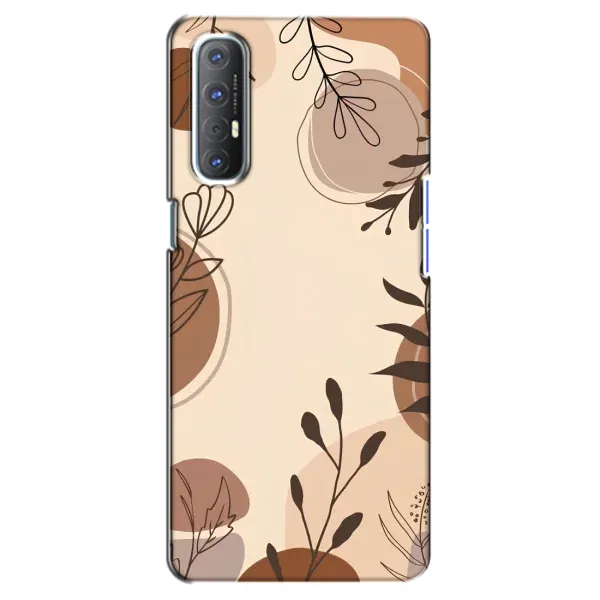 Чохол з принтом «Коричневі квіти» для OPPO Reno 3 Pro