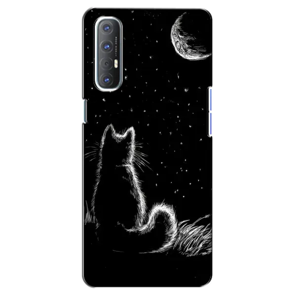 Чехол с принтом «Котик и луна» для OPPO Reno 3 Pro Чехол с принтом «Котик и луна» для OPPO Reno 3 Pro