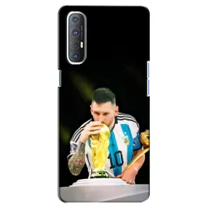 Чехлы для Oppo Reno 3 Pro (Leo чемпион) (AlphaPrint) (Кубок Месси)