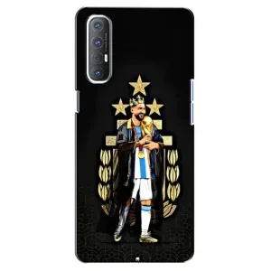 Чехлы для Oppo Reno 3 Pro (Leo чемпион) (AlphaPrint) (Месси Король)
