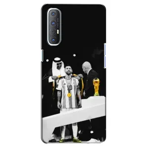Чехлы для Oppo Reno 3 Pro (Leo чемпион) (AlphaPrint) (Месси в накидке)