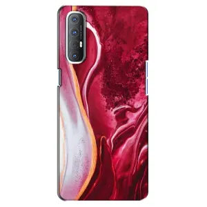 Чохол для OPPO Reno 3 Pro - з принтом (Дизайнерські) (AlphaPrint) (Мрамор червоний)