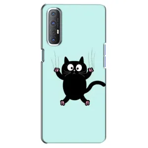 Чохол з принтом для Oppo Reno 3 Pro (AlphaPrint) Модні коти (Падаючий кіт)