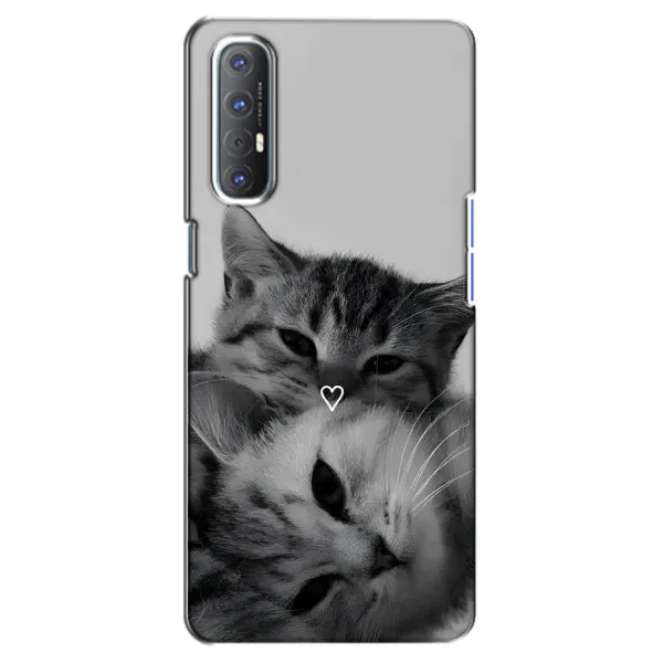 Чохол з принтом «Пара котів» для OPPO Reno 3 Pro