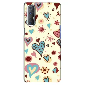 Чехлы для любимой на OPPO Reno 3 Pro (VPrint) (Сердечки)
