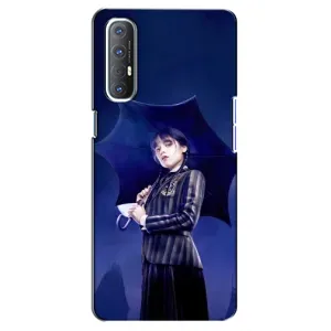 Чохли Венсдей на Oppo Reno 3 Pro Уенсдей (AlphaPrint) (Венздей з парасолькою)
